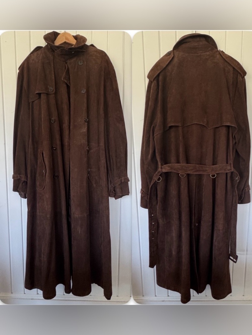 Ralph Lauren Purple Label Goat Suede Trench Coat | IT 46